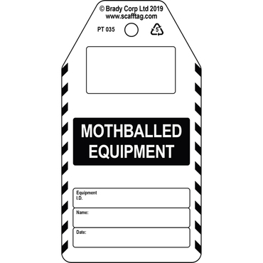 Étiquette non adhésive Mothballed Equipment